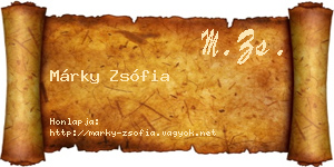 Márky Zsófia névjegykártya