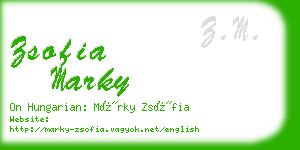 zsofia marky business card